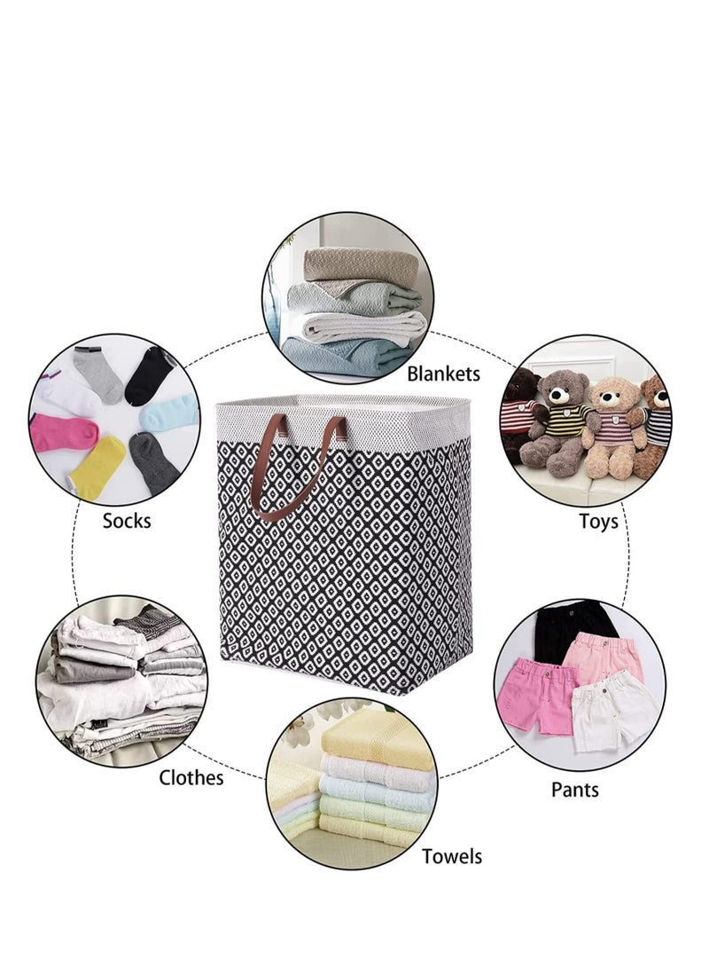 Alruht 2 Pack Foldable Laundry Baskets, Waterproof and Large Capacity, Freestanding Storage Organizer for Clothes, Toys, and Bedroom Use - Image 5