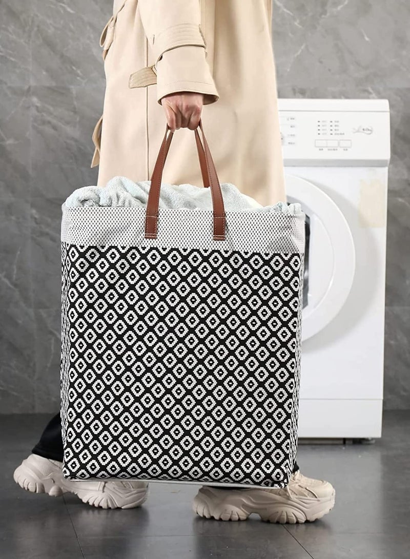 Alruht 2 Pack Foldable Laundry Baskets, Waterproof and Large Capacity, Freestanding Storage Organizer for Clothes, Toys, and Bedroom Use - Image 3