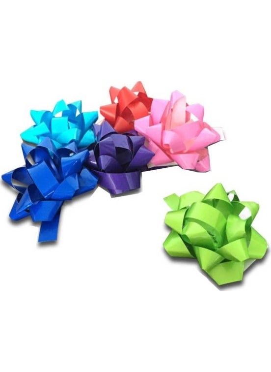 SAN Yellow Mixed Color Matte Rose Bow Check Star No.2 100 PIECES 
