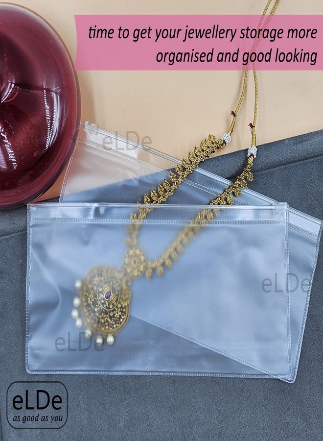 ELDE Pack of 15 Jewellery Organisers Pouch | Earring Organizer Box Transparent Zip Lock Pouches for Jewellery Organiser, Makeup & Accessories | Jwell Organizer Storage Box, Jewellery Pouch - Image 5