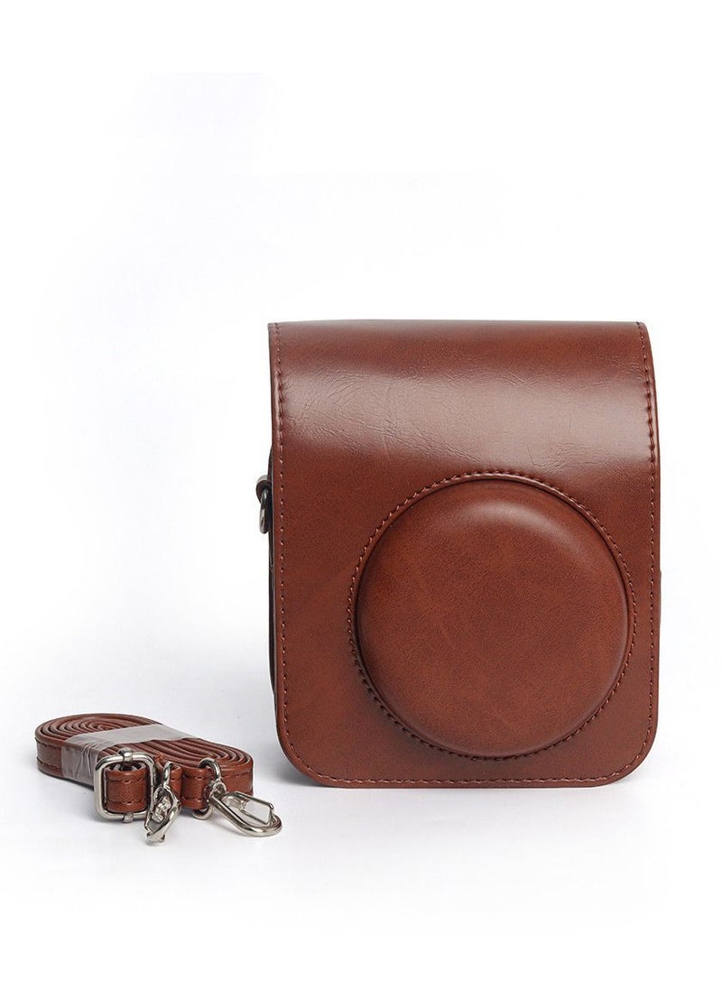 Generic Carrying Case for Fujifilm Instax Mini12 Instant Camera leather Protective Cover with Adjustable Shoulder Strap  - Image 1