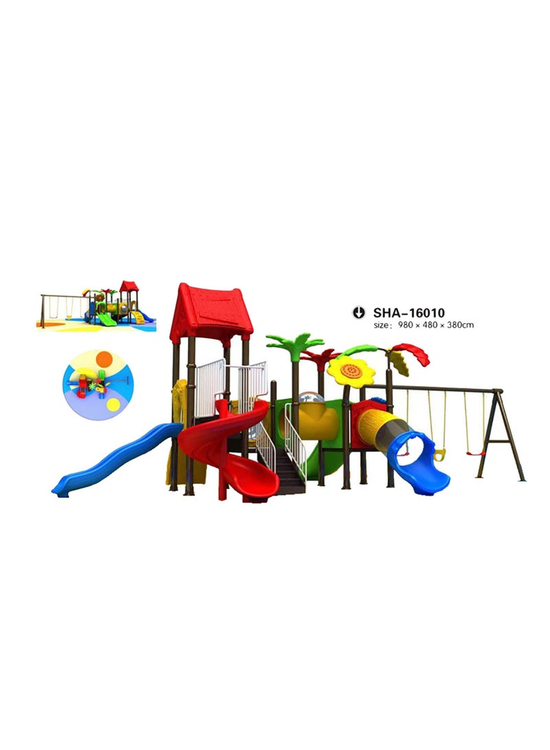 MYTS Floral Fantasy Mega Kids Playsets with Swings and Slide - Image 3