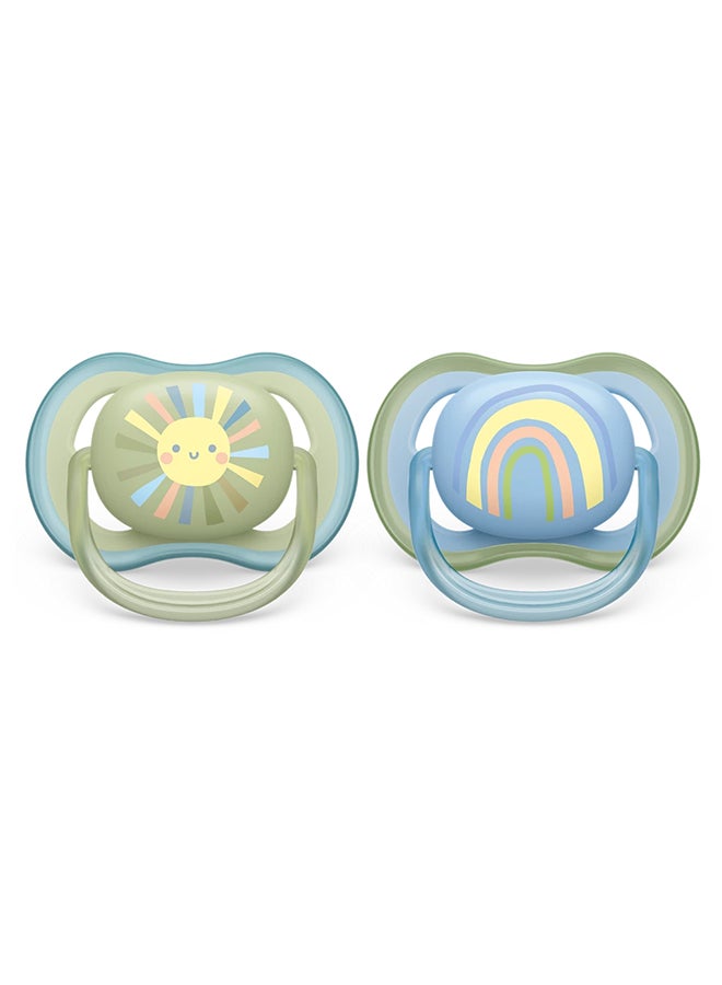 Philips Avent 2 Pieces Ultra Air Pacifier, 0 - 6 Months - Image 2