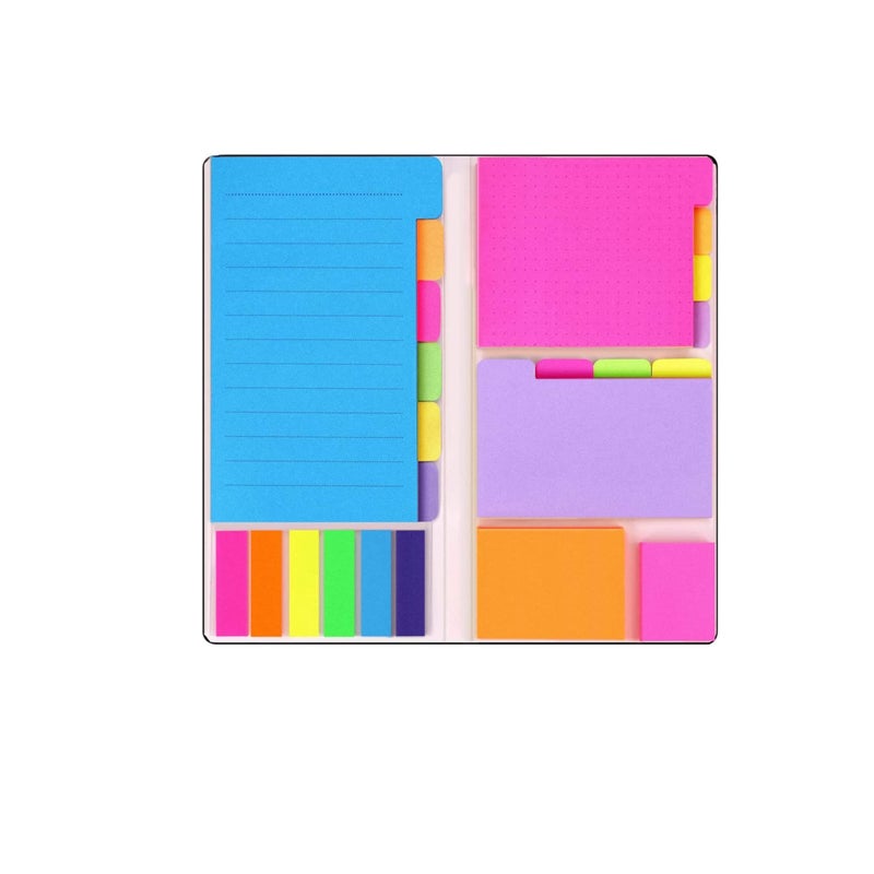 Zikra Sticky Notes Set with Bookmark Index for Planner Bullet Journaling Notebook Textbook Calendar, 60 Ruled (4x6), 40 Dotted (3.8x3), 40 Blank (3.5x2.6), 60 Orange and Pink, 25 per Color - Image 1