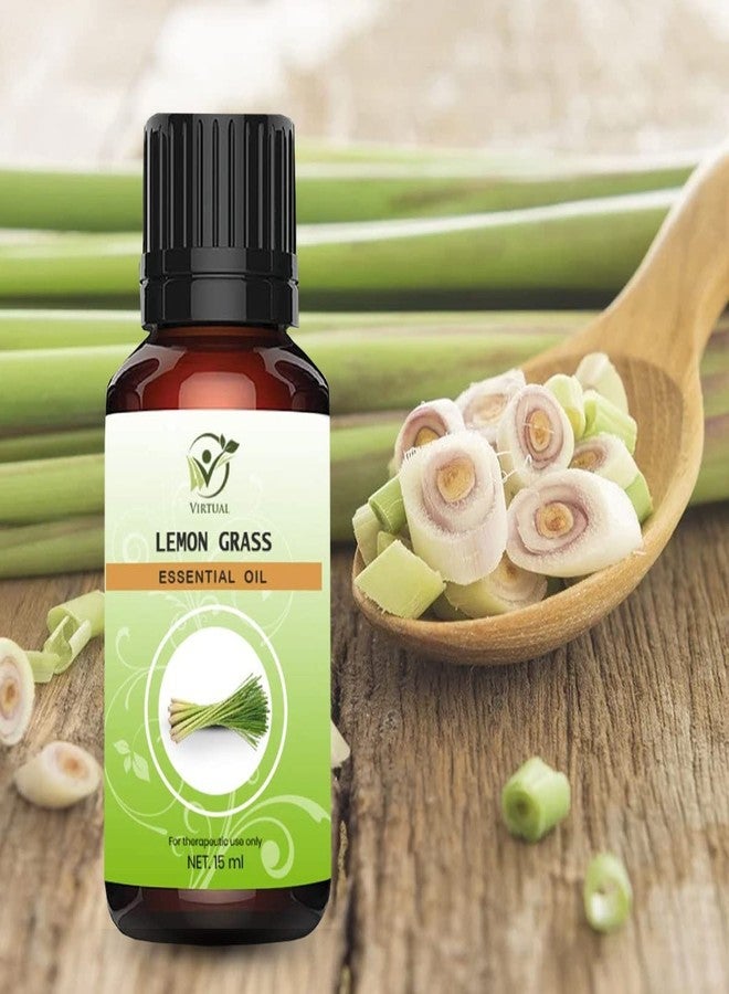 افتراضي زيت عشبة الليمون العطري الطبيعي النقي 100% من الدرجة العلاجية للشعر والبشرة وحب الشباب (100 مل) - Image 4