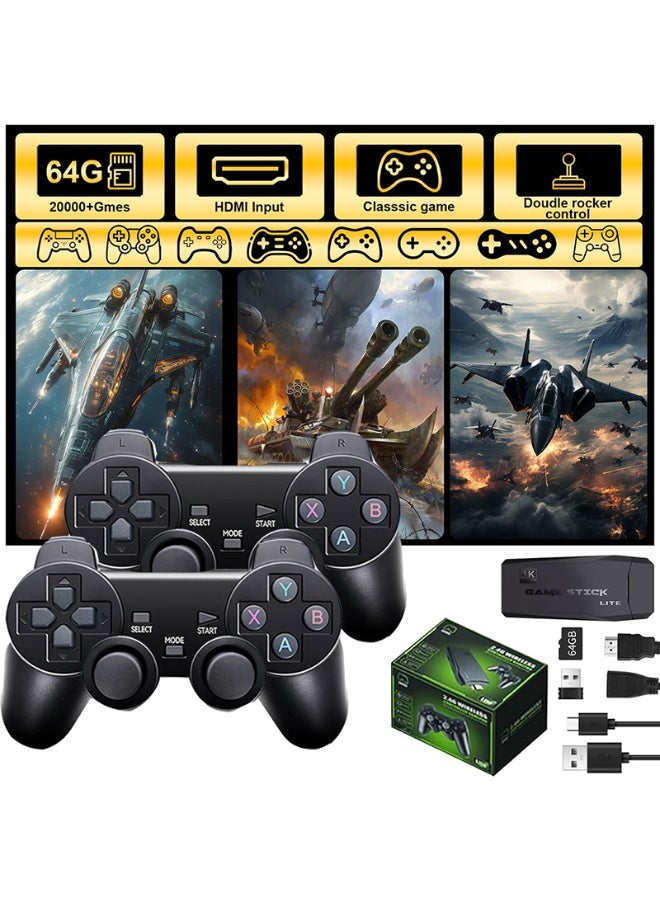 M8 Video Game Consoles 4K HD Output Retro Game Stick 20000+ Classic Games 23+ Emulators 2.4G Double Wireless Controller For Kids - Image 1