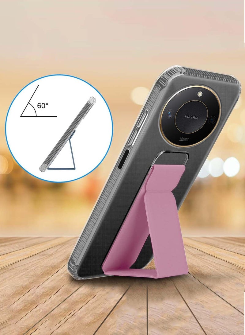 دبليو تيك غطاء غطاء وسادة هوائي بقبضة يدوية من هونر X9c سمارت 2024 TPU - شفاف / وردي - Image 2