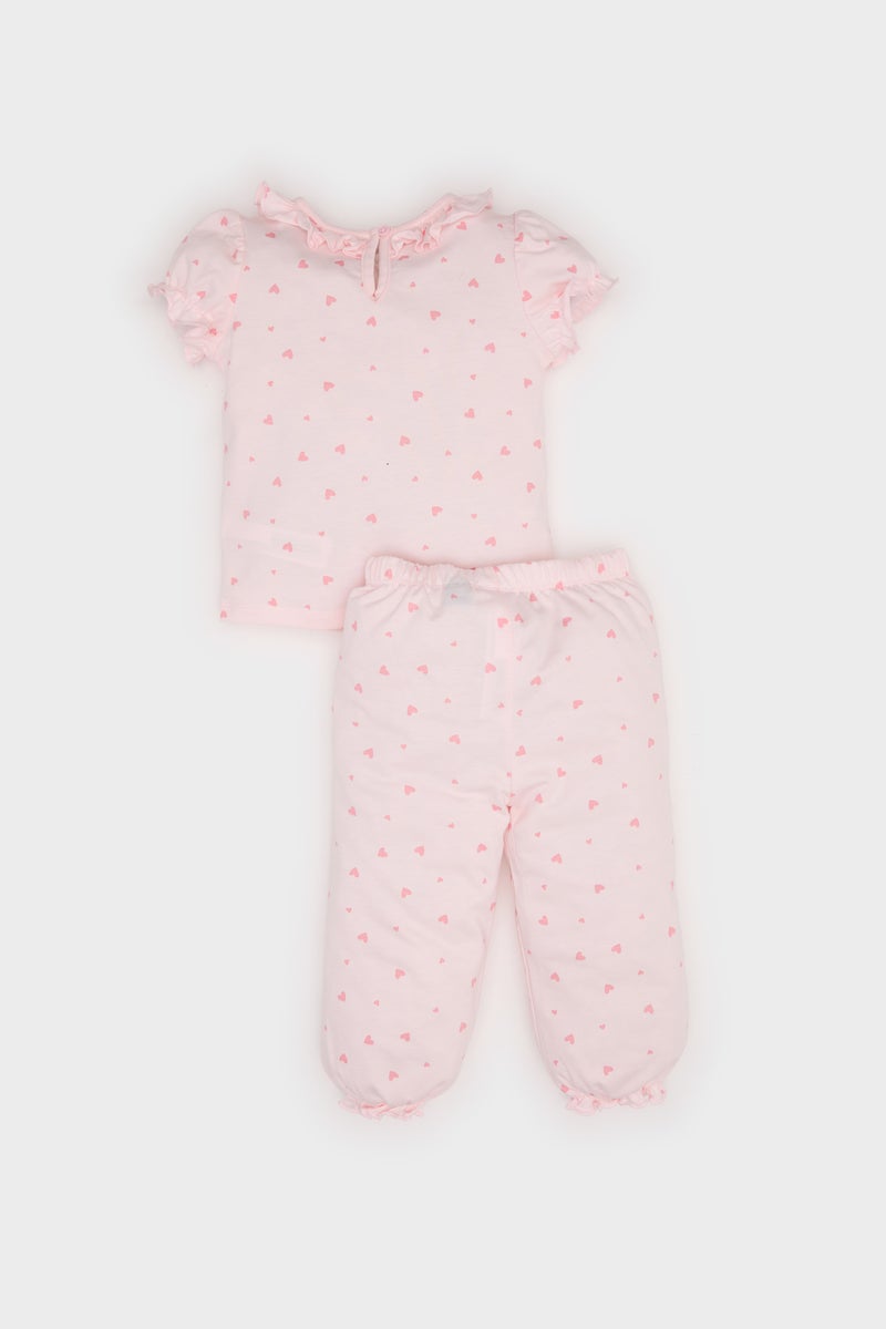 DeFacto Baby Girl Disney Princess Cotton Top Bottom 2 Piece Pajama Set  - Image 4