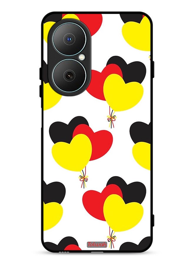 Tolwak Huawei Nova Y73 Protective Case Cover Three Hearts Bunch