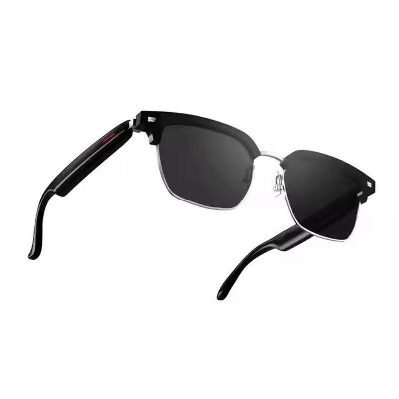 Smart Glasses: Black Half-Frame Design - Anti-Blue Light UV Protection AI Translation - Hands-Free Bluetooth Connectivity for Global Travel Outdoor Cross-Cultural Communication - Image 3