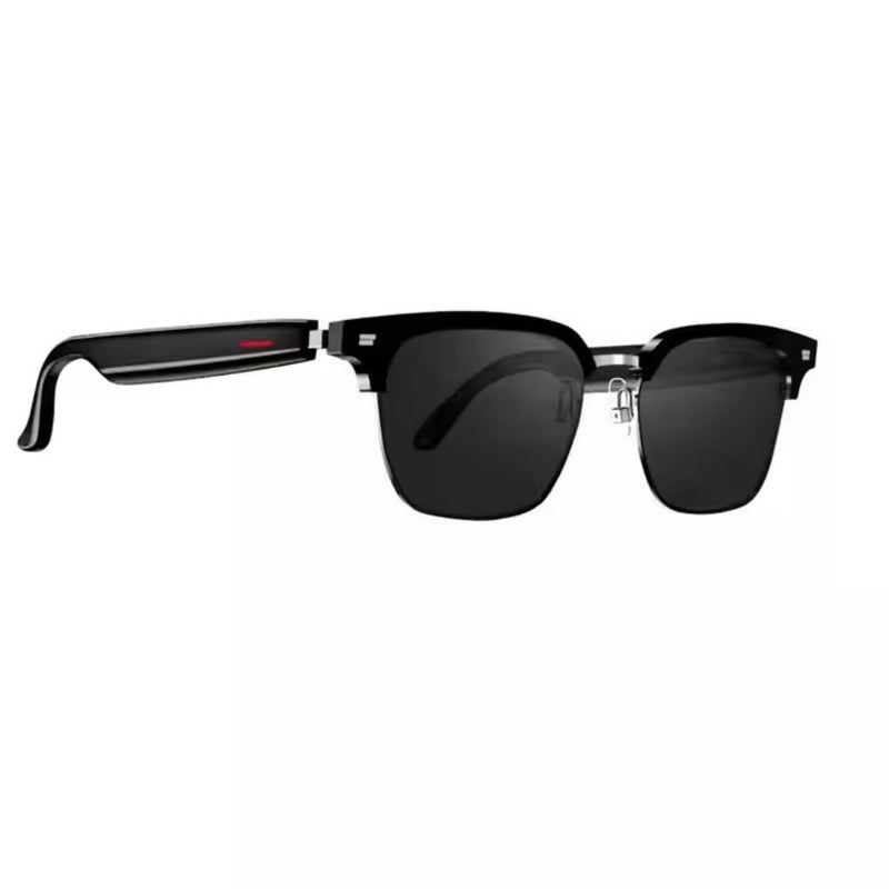 Smart Glasses: Black Half-Frame Design - Anti-Blue Light UV Protection AI Translation - Hands-Free Bluetooth Connectivity for Global Travel Outdoor Cross-Cultural Communication - Image 2