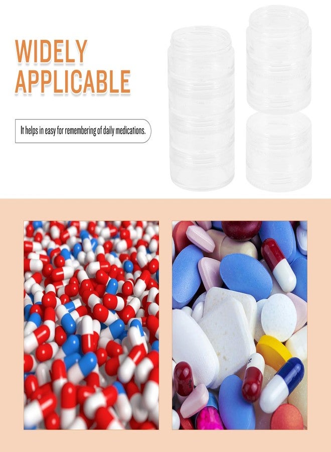 Artibetter 2pcs 7 Day Pill Organizer Case Tower Weekly Stackable Pill Storage - Image 5