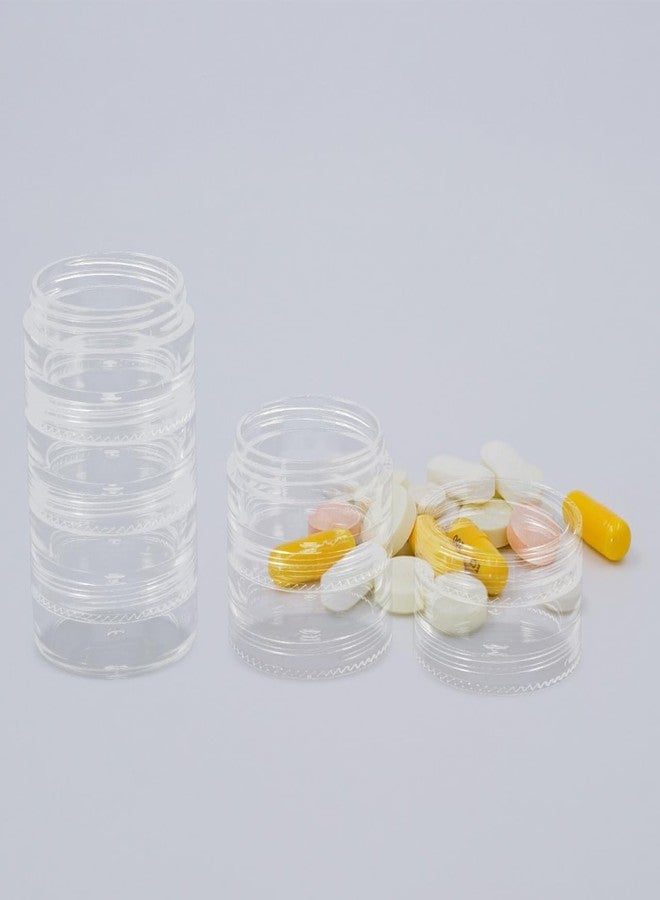 Artibetter 2pcs 7 Day Pill Organizer Case Tower Weekly Stackable Pill Storage - Image 4