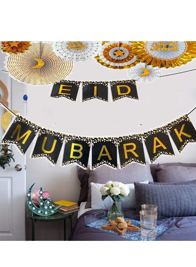 GBQ Ramadan party decoration banners pull flags ornaments hanging strips - Image 3