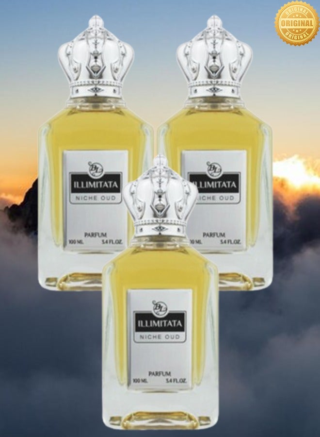 BL 3 Pieces Illimitata Niche Oud Parfum EDP 100ML - Image 1