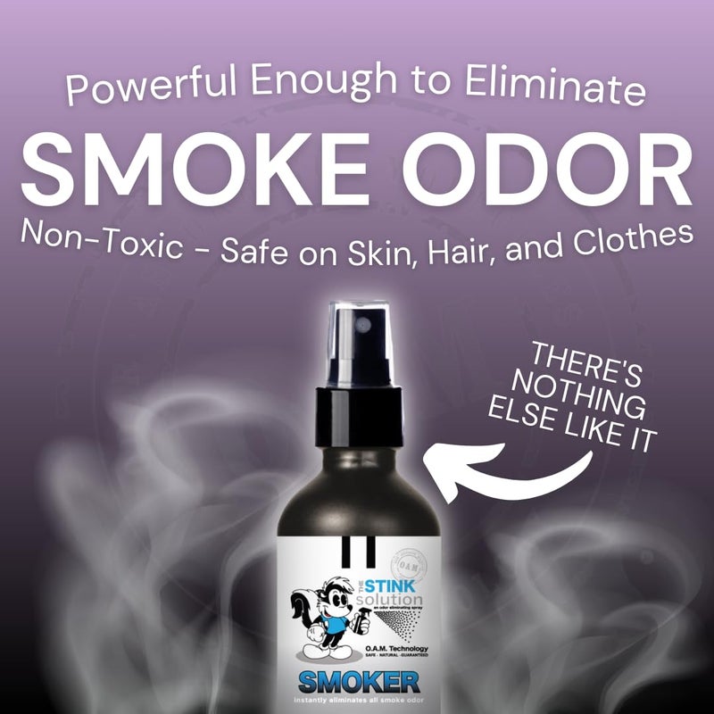 The Stink Solution Smoke Odor Eliminator Spray - Completely Remove Smoke Smell From House, Car, Clothes, Hands, Hair, & More - Best Odor Eliminator For Smoke - Bamboo Teak Fragrance - 2 16 oz Bottles - Image 4