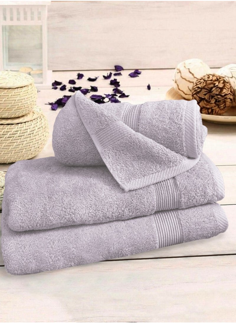 Banotex Banotex bath towels set (Luxe) 3 towels, sizes 50X100 cm 300 gr + 70X140 cm 600 gr + 90X150 cm 810 gr 100% Egyptian cotton product, high-quality and absorbent combed cotton, suitable for all uses  - Image 1