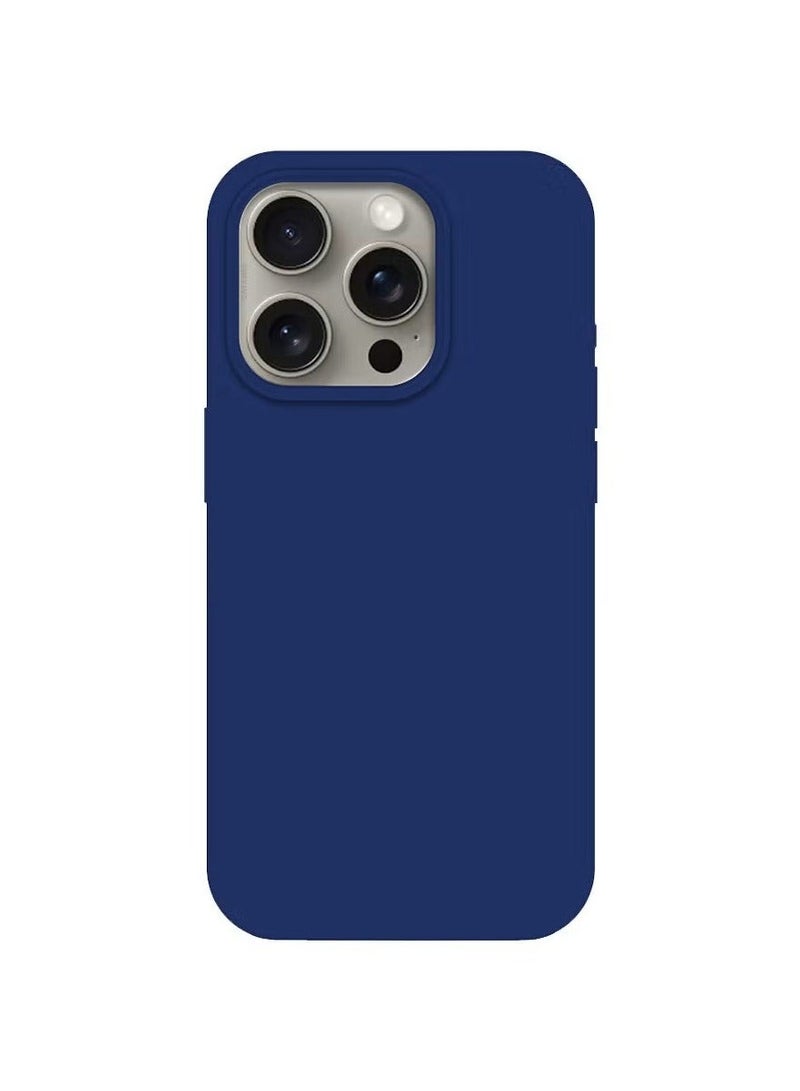 general Ultra-Slim Liquid Silicone Case for iPhone 16 Pro Max | Premium Soft-Touch Protective Cover with Internal Microfiber Lining & Enhanced Camera Protection – Blue - Image 1