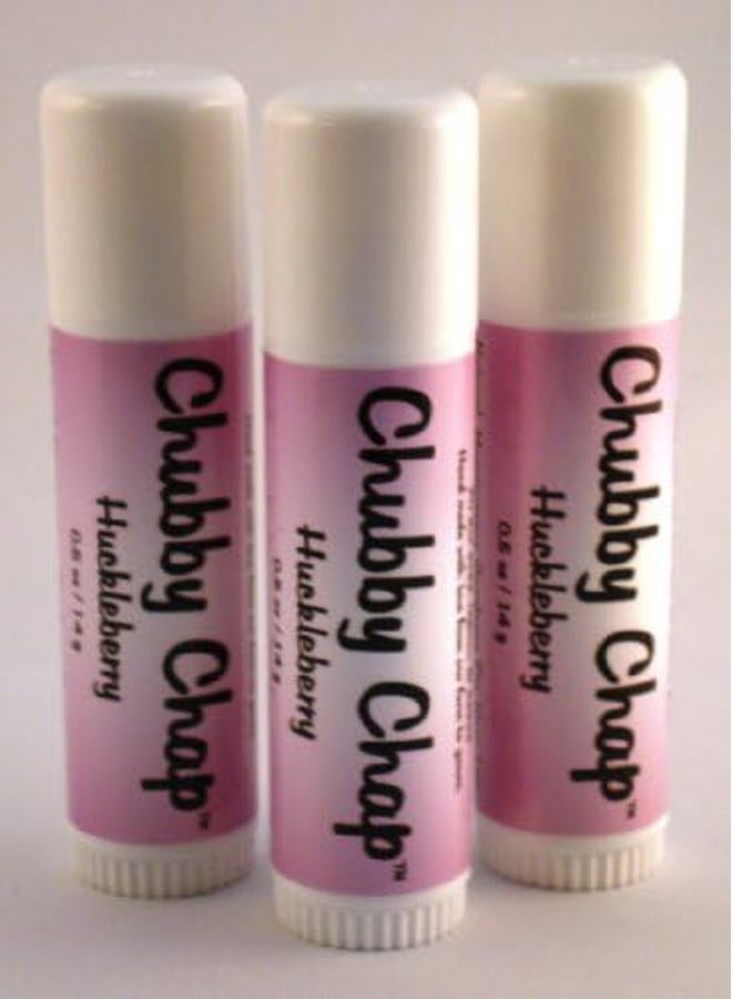 Chubby Chap Three (3x) Large Jumbo Chapstick Natural Chapstick - 1/2 Ounce Lip Balm (Huckleberry) - Image 5