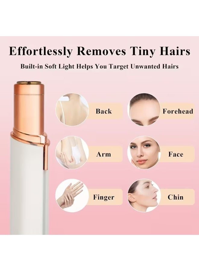 اراباش إزالة شعر الوجه للنساء، مزيل شعر الوجه الكهربائي غير المؤلم القابل لإعادة الشحن عبر USB للوجه والشفاه والساق مع ضوء LED - Image 4