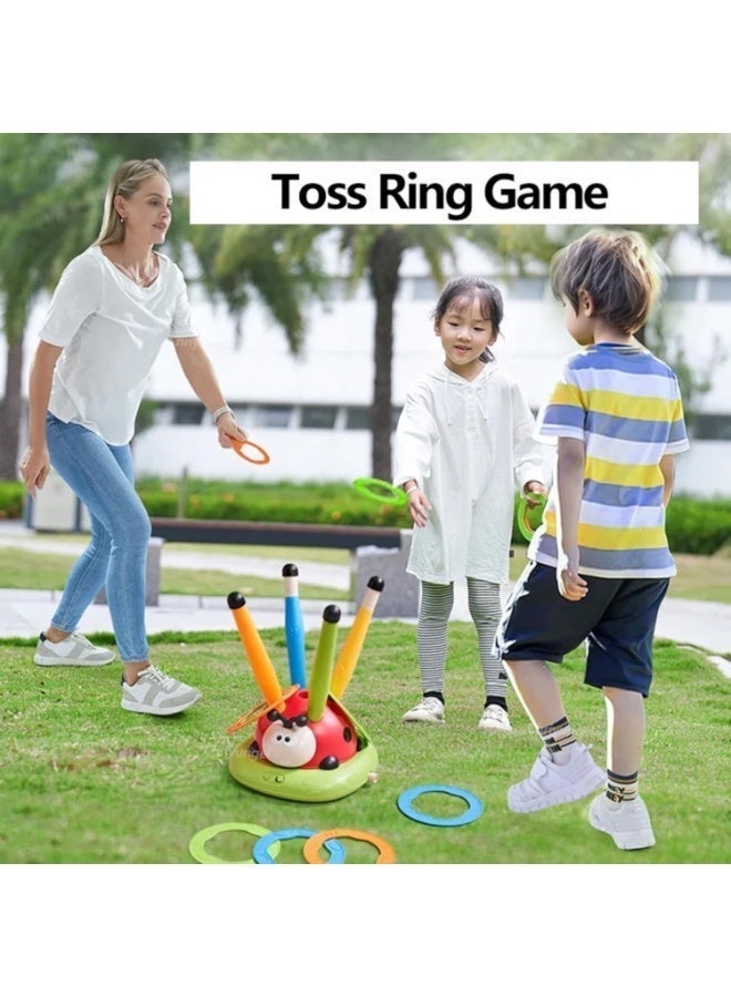 ARGT 3 in 1 Ladybug Exercise Machine – Kids Outdoor & Indoor Educational Toy with Music, Rocket Launcher, Ring Toss, Jump Sport Game | Fun Sports Toys for Boys & Girls Ages 3+ - Image 4