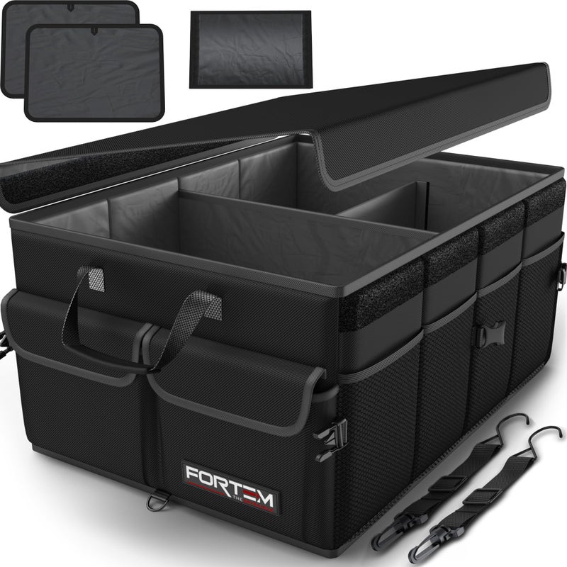 FORTEM Trunk Organizer For SUV Car Trunk Organizer, Foldable Storage, Car Accessories for Women Men, Collapsible Bag, Perfect Christmas Gifts, 600D Oxford, Non Slip Bottom, Straps, Soft Cover (50L) - Image 1