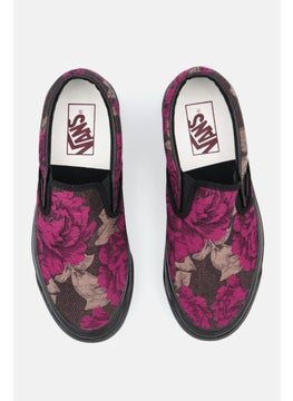 VANS Women Floral Classic Slip On Shoes, Rose/Black  - Image 3