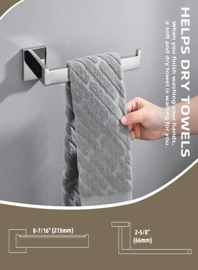Suyar Polished Chrome Bathroom Hardware Set 4 Pieces, 304 Stainless Steel Bathroom Accessories, Include Robe Hook, Toilet Paper Holder, Hand Towel Holder, Bath Towel Bar - Image 5