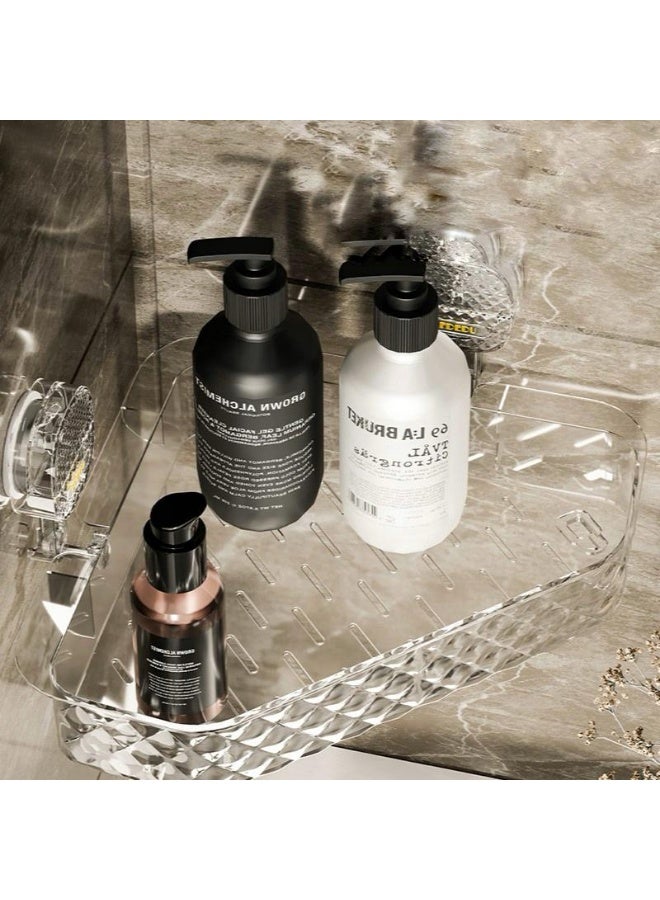 كيتشينو رف تخزين مثلث  للمرحاض وصندوق تخزين لمستحضرات التجميل ورف تخزين مثبت على الحائط ورف تخزين على شكل مصاصة بدون ثقب - Image 3