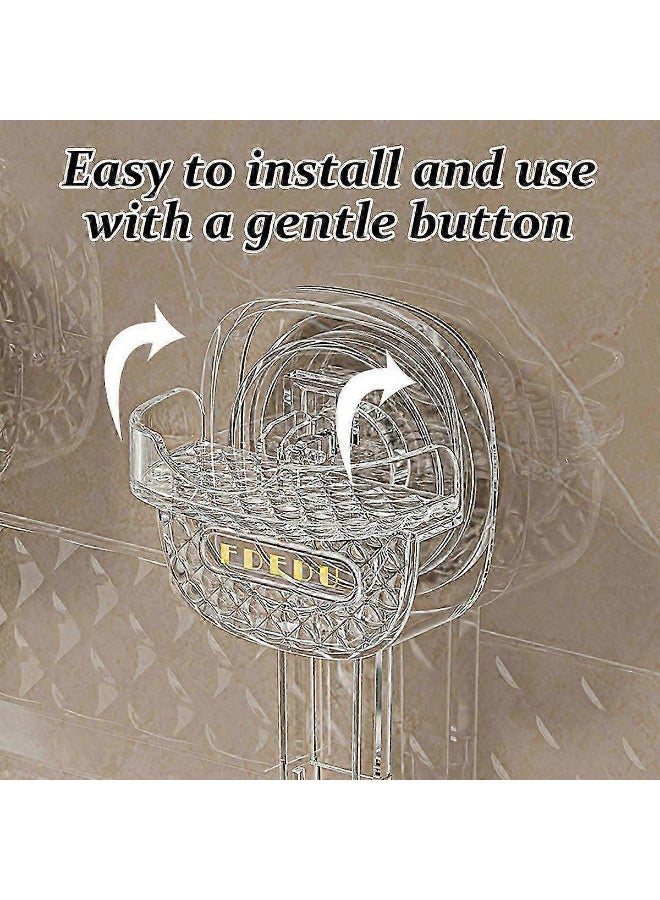 كيتشينو رف تخزين مثلث  للمرحاض وصندوق تخزين لمستحضرات التجميل ورف تخزين مثبت على الحائط ورف تخزين على شكل مصاصة بدون ثقب - Image 4