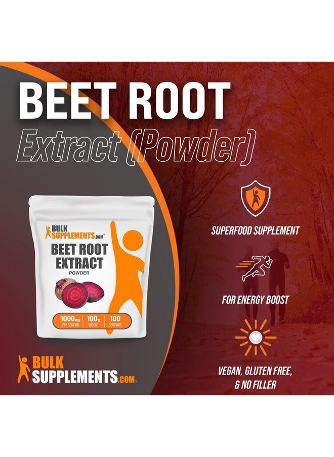 BULKSUPPLEMENTS.COM - Beet Root Extract Powder Beet Root Powder Beets Supplements Beetroot Powder Beetroot Supplements 1000Mg Beet Root Extract Per Serving (100 Grams 3.5 Oz) - Image 1