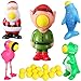 Zubebe 5 Pieces Christmas Toys Shooter Ball Foam Toy with Shoot Foam Balls Up to 20 Feet for Kids Outdoor Indoor Play Christmas Party Supplies Bright Style - Image 2