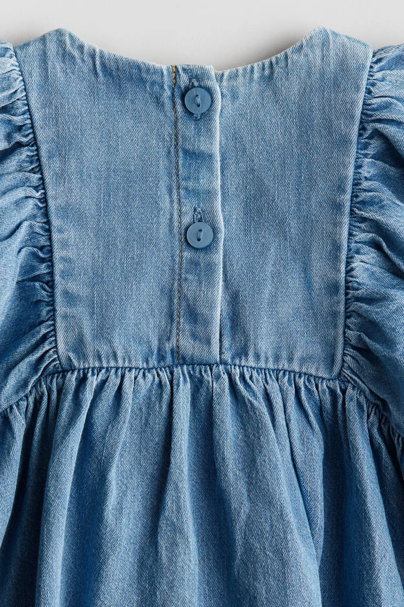 H&M Embroidery-detail denim dress
