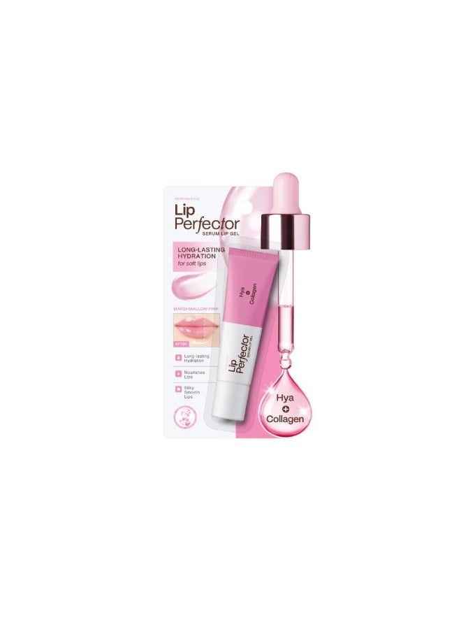 Mentholatum Lipcare Lip Perfector Serum HYA Collagen, Hyaluronic Acid & Collagen Lip Serum for Long-Lasting Hydration, Soft Smooth Lips, Lightweight Gel Texture, Light Pink Tint & Marshmallow Scent - Image 1