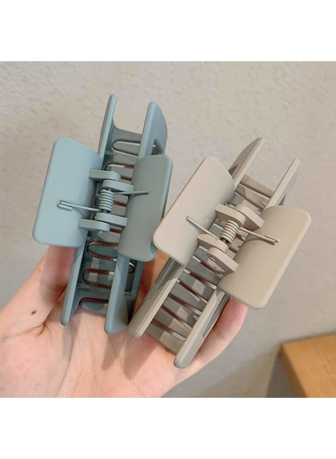 Whaline Large Hair Claw Clips Strong Hold Rectangle Hair Claw 4.1In Matte Solid Color Non-Slip Jumbo Hair Styling Accessories for Women Girls Thin Thick Hair, 6 Pack - Image 4