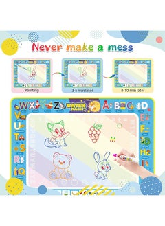 Lemon Water Coloring Painting Mat, Drawing Board for Toddlers Kids, Educational Learning Toy, Magic Doodle Mat, Playmat Writing Board for Boys Girls of 2-8 Years Old, 80X60 cm Large Size  - Image 5