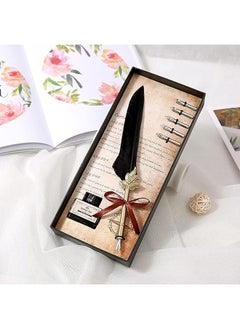 Quill Pen and Ink Set, Quill Fountain Pen with Replacement Nibs for Handwriting, Classic Signature Pen Luxury Birthday Gift