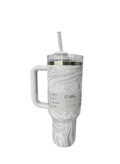 Stanley Quencher H2.0 FlowState 40oz Stainless Steel Tumbler with Straw – Rose Quartz Swirl, Vacuum Insulated Travel Mug, Keeps Drinks Hot for 7 Hours & Cold for 24 Hours, Leakproof, Durable & Stylish, Ideal for Water, Coffee, Smoothies, & On-the-Go Hydration  - Image 3