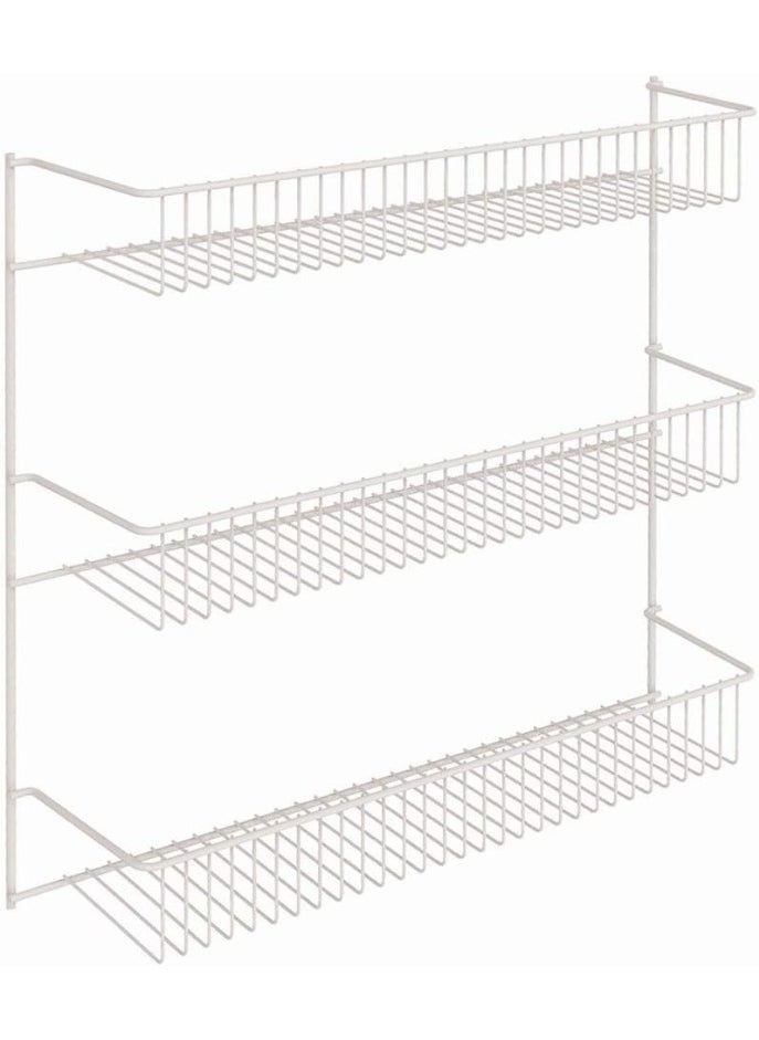 ClosetMaid ClosetMaid 3-Tier Hanging Wall Mounted Metal Rack for Spices, Shelf Storage, Pantry Organization, Laundry, Kitchen, Bathroom, White, 8022 , 18-Inch Wide  - Image 1