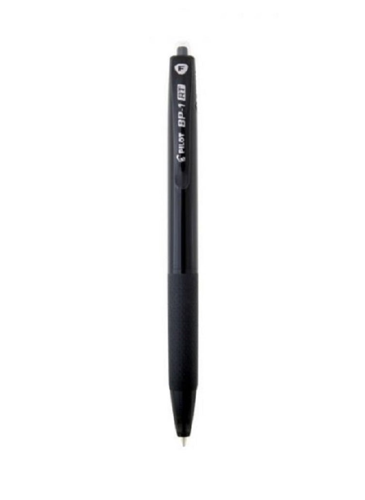 PILOT Pilot BP-1 RT 0.7mm Fine Tip Ball Pen with Soft Rubber Grip / Black Ink, Pack of 1  - Image 1