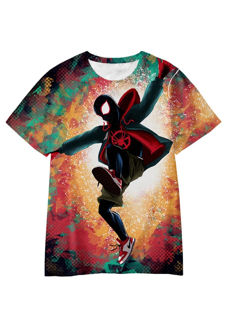 Spider-Man Across the Universe Handsome Loose Pullover T-shirt 3D digital printing personalized breathable T-shirt  - Image 1