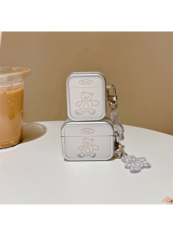 Hollow Bear For Airpods 4 For Apple Bluetooth Wireless Headset 1/2/3 Protective Shell Pro2 Pendant For Women-Color:Hollow Bear Earphone Cover + Pendant-Applicable Models:Airpods 4  - Image 3