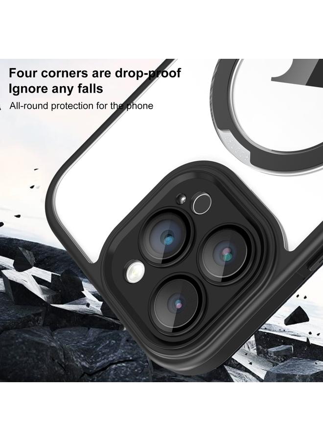 S-TOP Case For iPhone 13 Full Coverage Lens Film MagSafe Holder Transparent Phone Case - Image 3