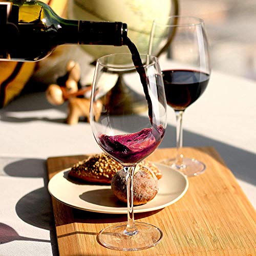 VILON Fully Tempered Red Wine Glasses Set of 6, 465ml Durable Glasses for Wedding, Party, Dishwasher Safe - Image 3