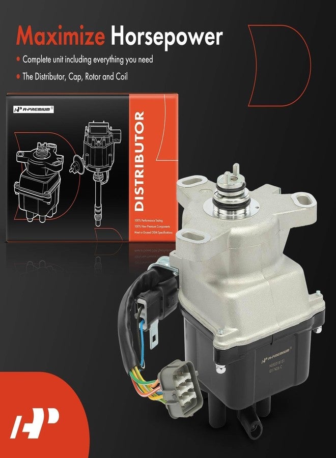 A-Premium Ignition Distributor with Cap and Rotor Compatible with Honda Accord Prelude 1992 1993 1994 1995 2.2L - Image 3