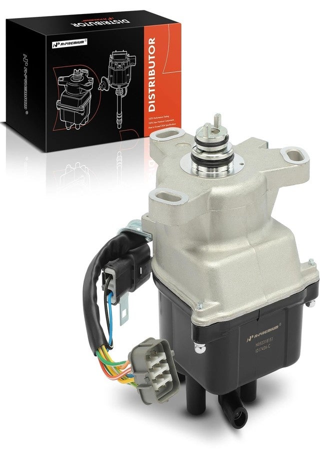 A-Premium Ignition Distributor with Cap and Rotor Compatible with Honda Accord Prelude 1992 1993 1994 1995 2.2L - Image 1