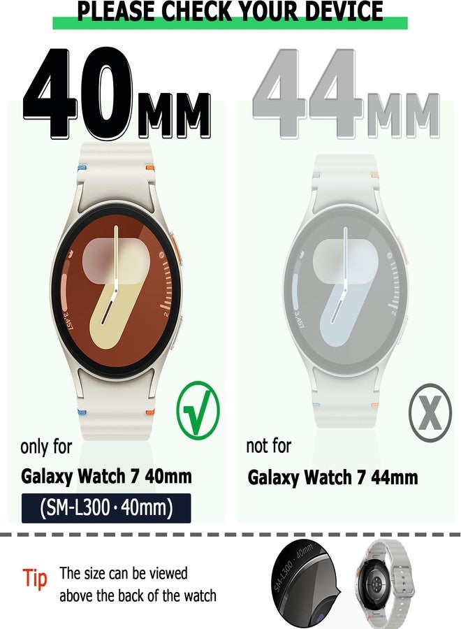 RICHONE [6 Pack] Bling Screen Protector for Samsung Galaxy Watch 7 40mm, Sparkly Rhinestones Soft Bumper Cases Galaxy Smart Watch7 Covers Accessories for Women Men (SM-L300, Samsung Watch 7 40mm) - Image 2
