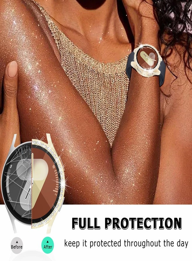 RICHONE [6 Pack] Bling Screen Protector for Samsung Galaxy Watch 7 40mm, Sparkly Rhinestones Soft Bumper Cases Galaxy Smart Watch7 Covers Accessories for Women Men (SM-L300, Samsung Watch 7 40mm) - Image 3
