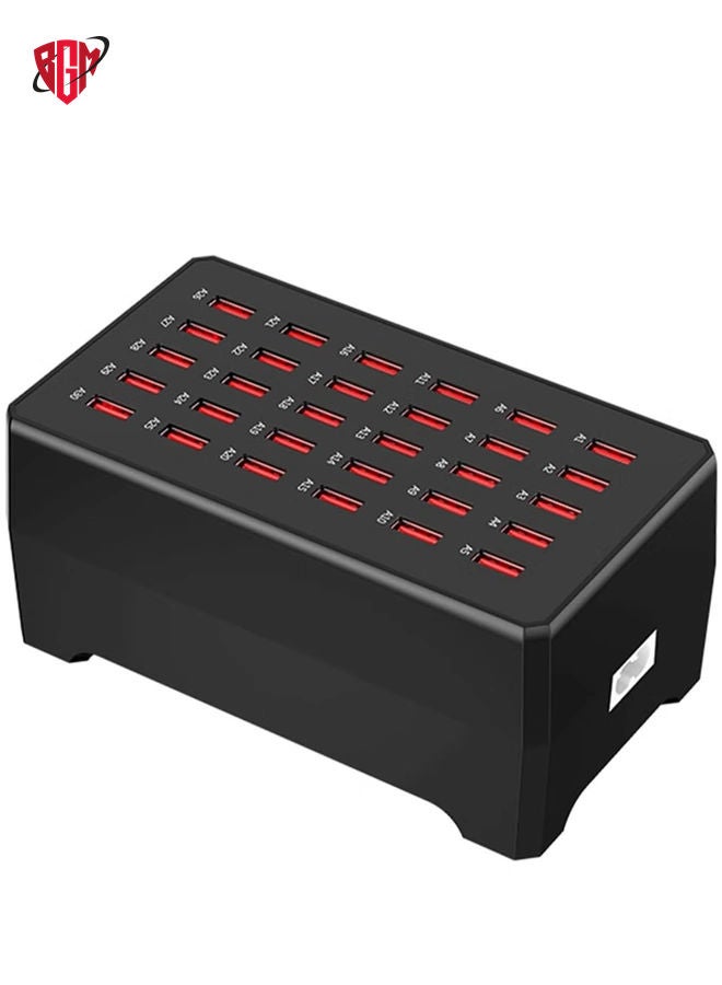 BGM 150W USB Charging Station Desktop USB Charger with 30 Ports for Tablets, Phones, and More Multiport Power Adapter for Fast Charging Ideal for Travel, Office, Home, and Multiple Devices Simultaneously Efficient and Reliable Charging Solution - Image 3