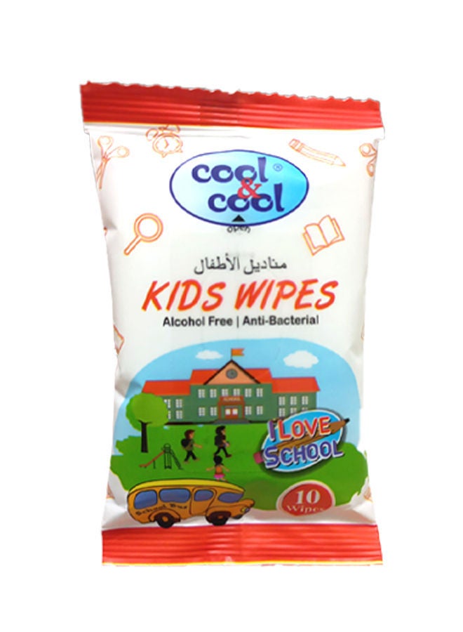 كول اند كول مناديل مبللة للأطفال مضادة للبكتيريا - 10 مناديل